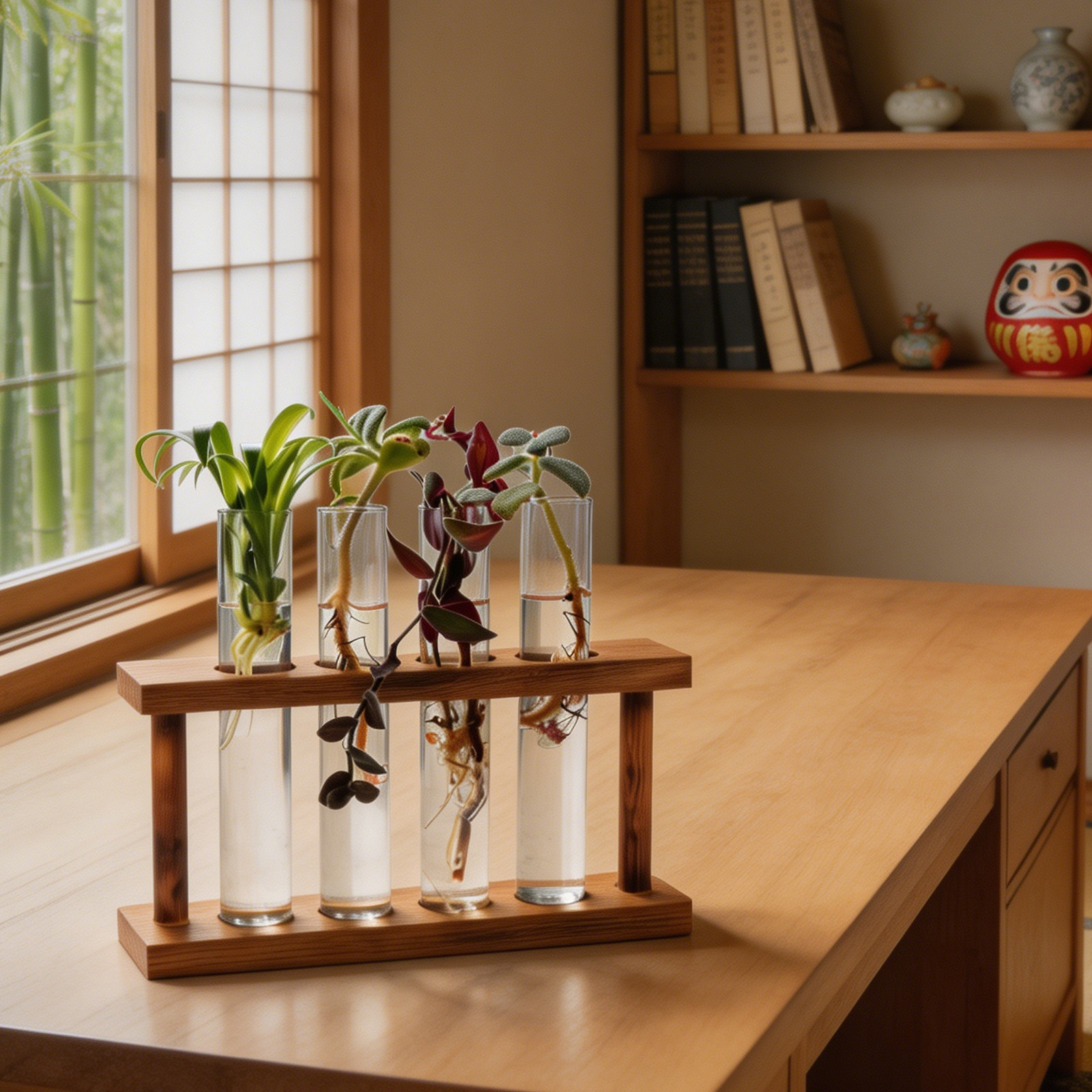 Propagation Station Vase - محطة نمو النباتات الخشبية مع حامل