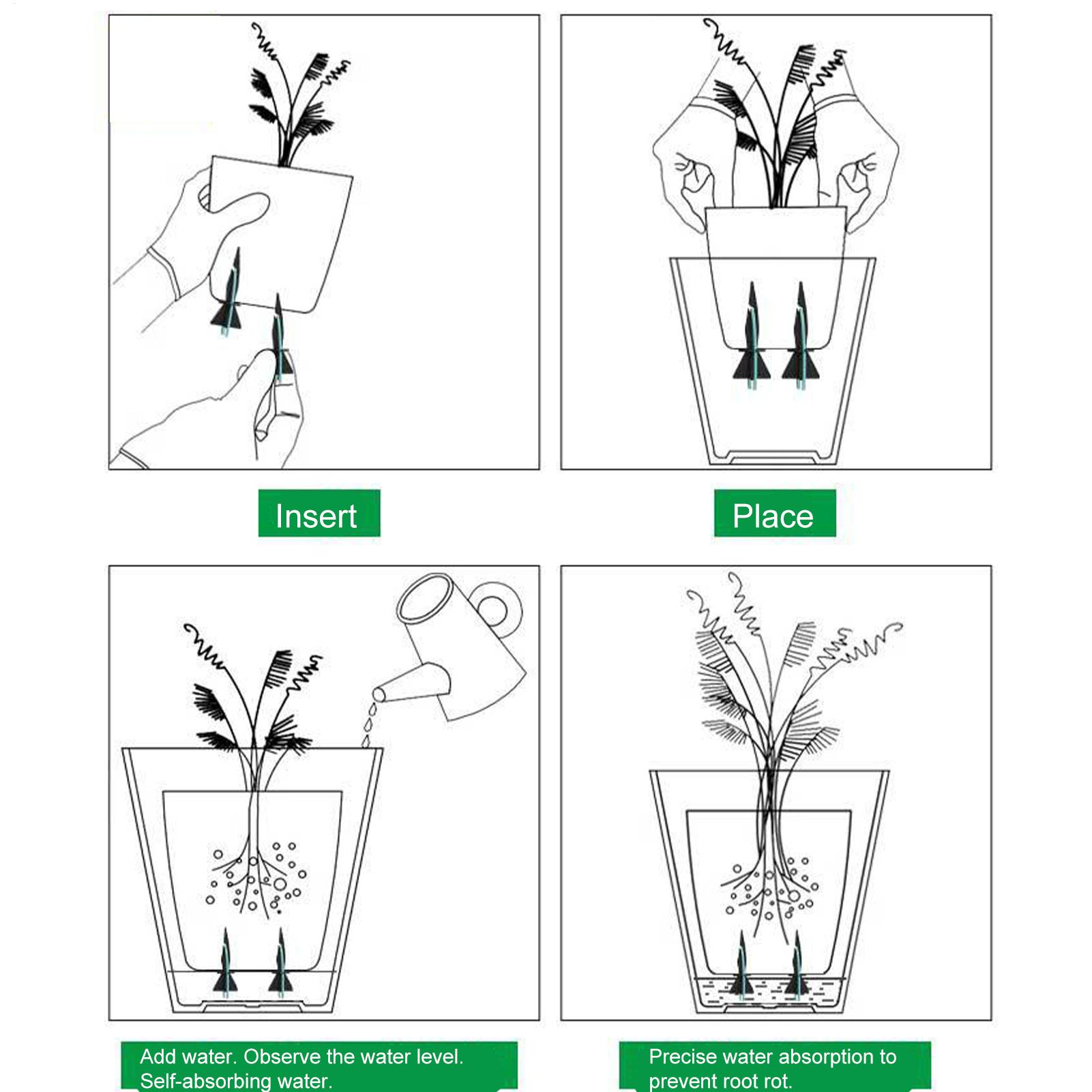 زارع سقي ذاتي إدراج 4 قطع مستل - مراجعة Self Watering Insert وسعره