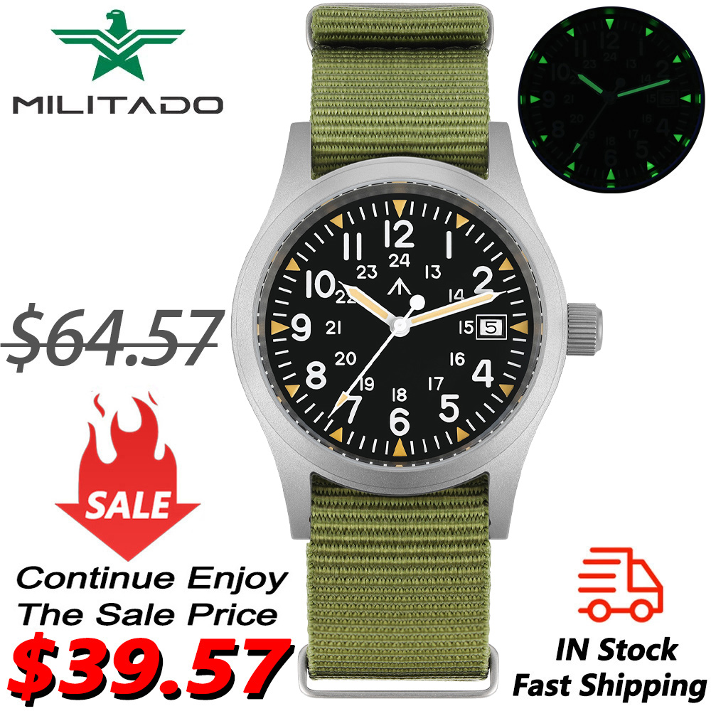 Militado ML05 ساعة عسكرية روند - مراجعة Plastic Dome Clear وسعره