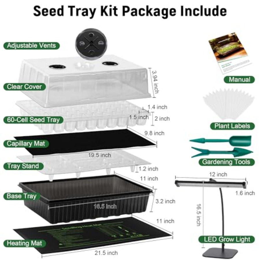 طقم بدء زراعة البذور ذاتي الري - مراجعة Heat Mat Seedling وسعره