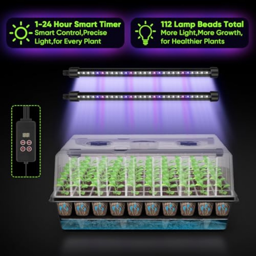 صينية بذور ذاتية الري بـ 120 خ - مراجعة Humidity Dome Kit وسعره