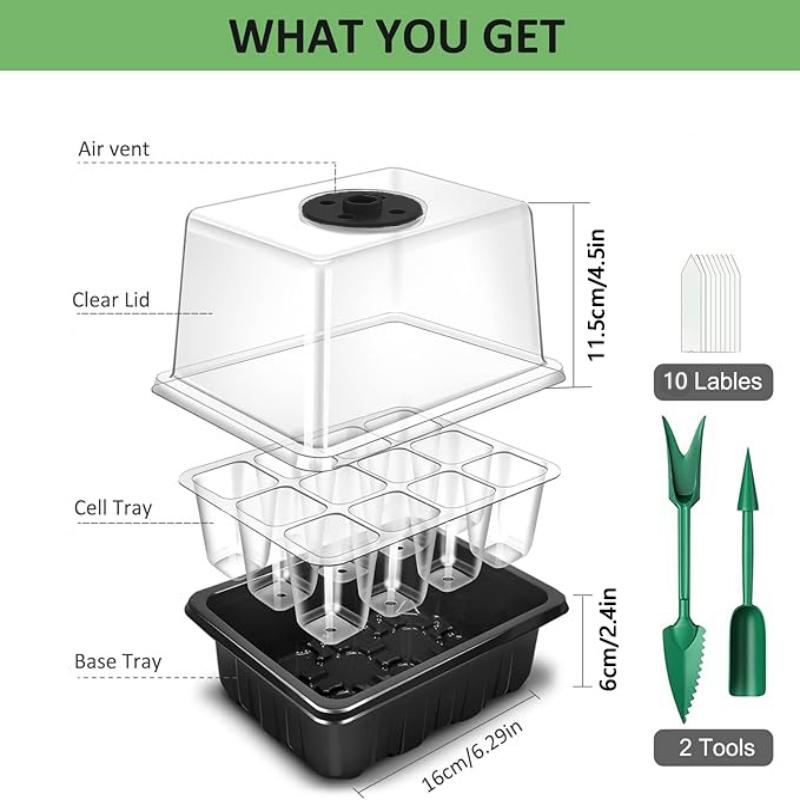 صينية بذور مع إضاءة للنمو، مجم - مراجعة Humidity Dome Kit وسعره