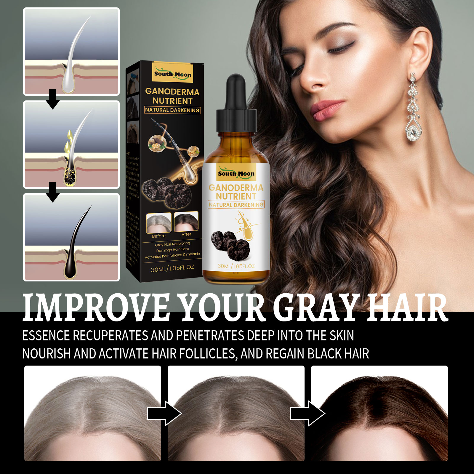 سائل الشعر الأسود غانوديرما لو - مراجعة Root Stimulator Liquid وسعره