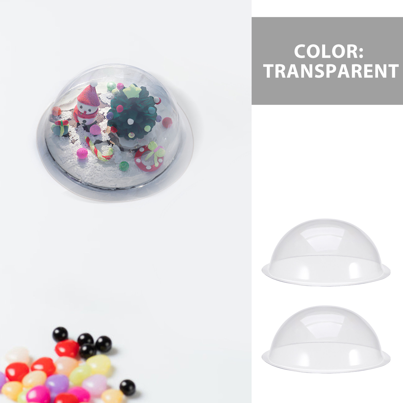 12 قطعة من أغطية قبة الثلج الب - مراجعة Plastic Dome Clear وسعره