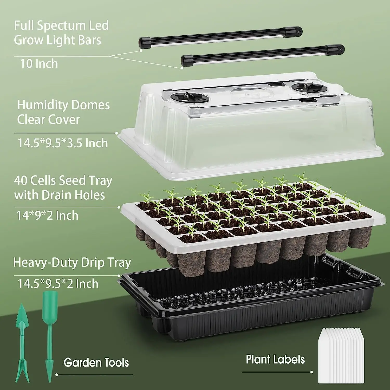 مجموعة واحدة، صواني بذور مع إض - مراجعة Humidity Dome Kit وسعره