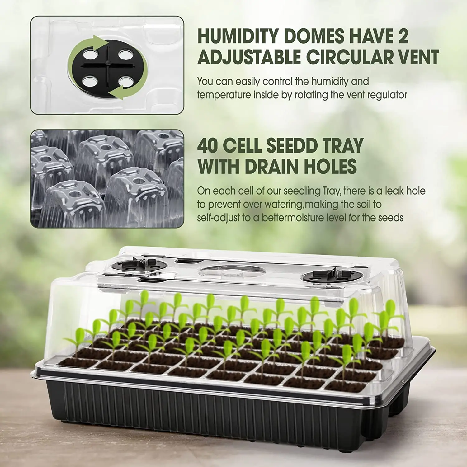 مجموعة واحدة، صواني بذور مع إض - مراجعة Humidity Dome Kit وسعره