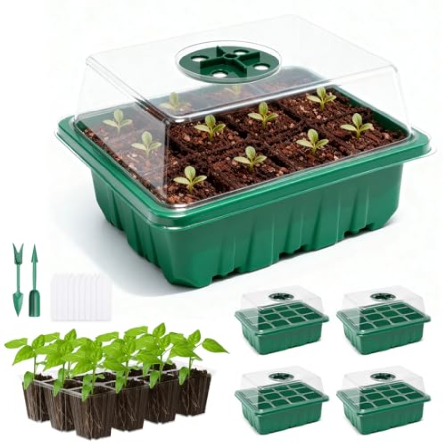 5 عبوات من صواني بذور مع قبة ر - مراجعة Humidity Dome Kit وسعره